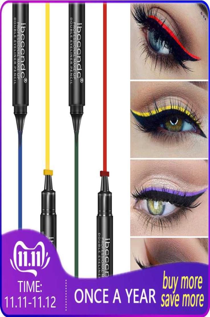 6 Colors Liquid Eyeliner Stamp Pen Matte Black Colorful Lazy Eyes Make Up Waterproof Quick Dry Blue Green Red Yellow Eye Liner - Image 1