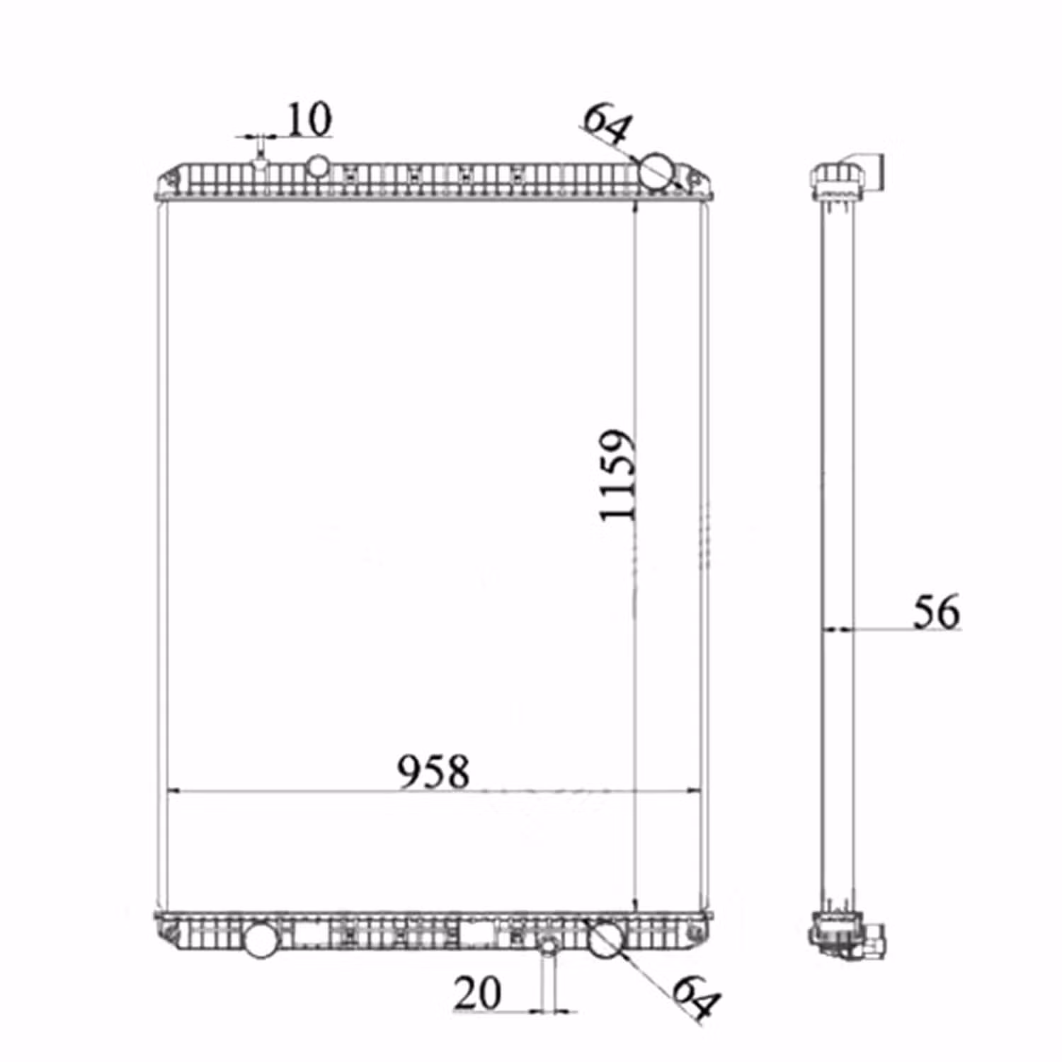 Aluminum Cooling Radiator 0526619024/239193 for Freightliner Fld/Classic/Sterling 2008 up - Image 1