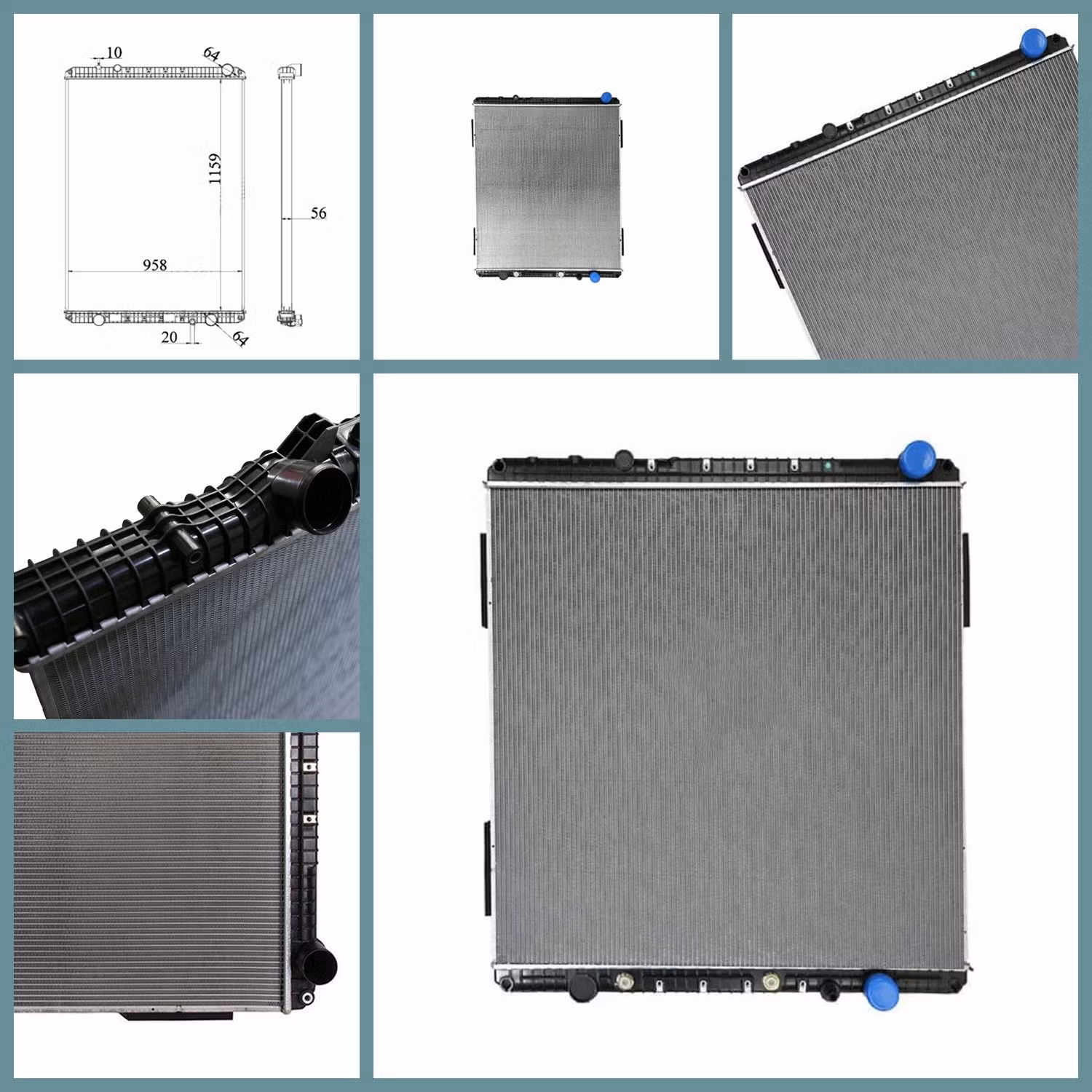 Aluminum Cooling Radiator 0526619024/239193 for Freightliner Fld/Classic/Sterling 2008 up - Image 3
