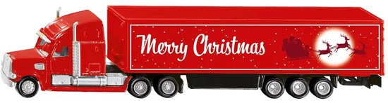 Siku 1788, Freightliner Kerstvrachtwagen, 1:87, Metaal/Kunststof, Rood/Wit, Feestelijke Opdruk, Rubberen banden - Image 1