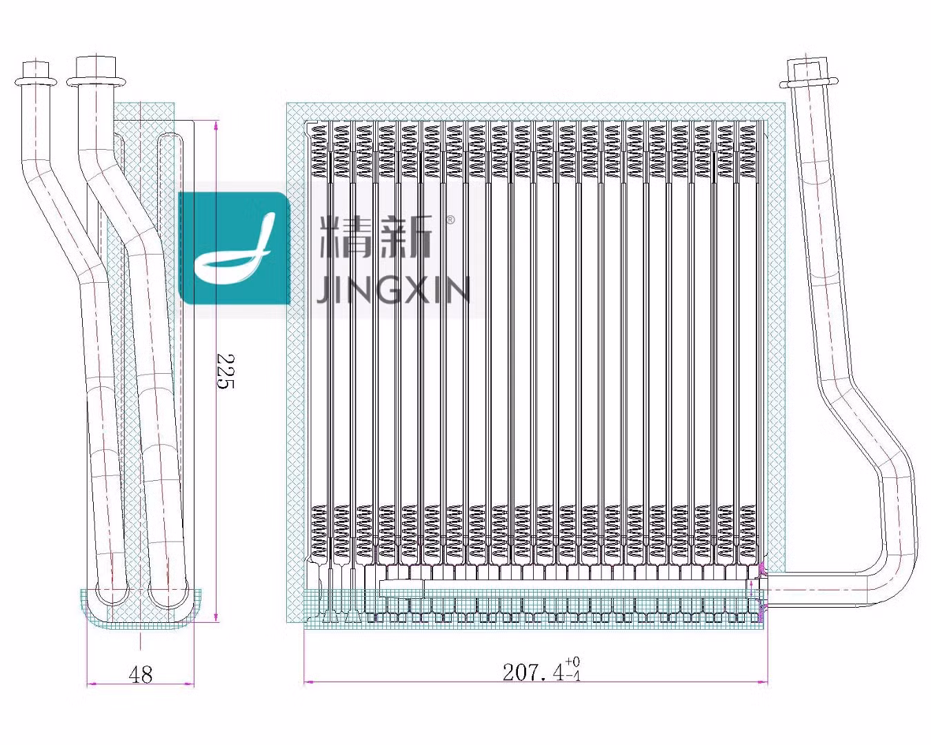 Auto Cooling Evaporator Vcct1000912g for Freightliner Cascadia - Image 2