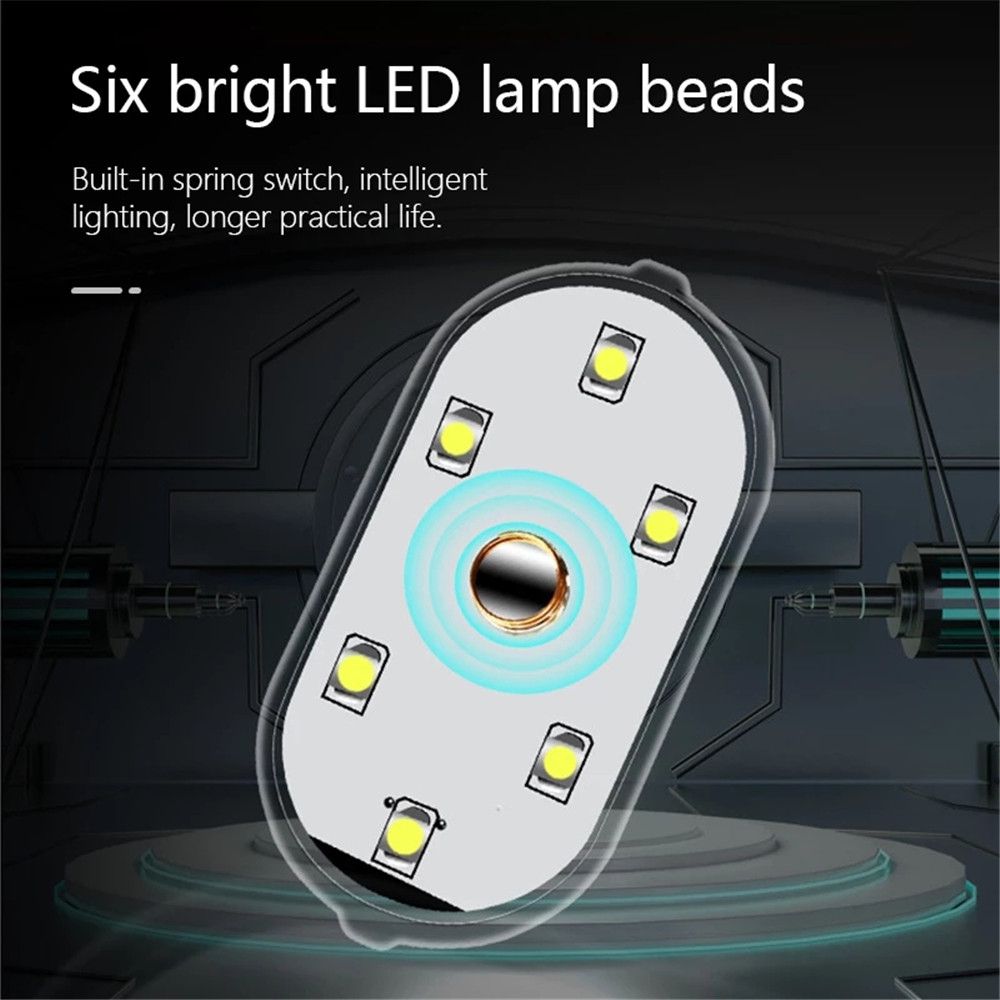 Universal Wireless Car Interior LED Lights Auto Mini Roof Ceiling Reading Lamp 5V Finger Touch Sensor Magnetic Attraction Styling Dome Light USB Rechargable - Image 3