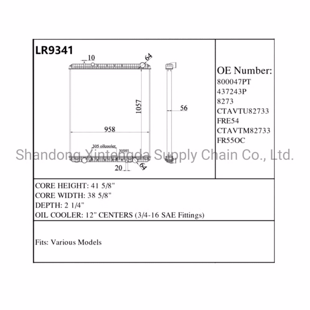 OE 1A0201190020 800047PT Aluminum Radiator Fit for Freightliner Cascadia Columbia - Image 2