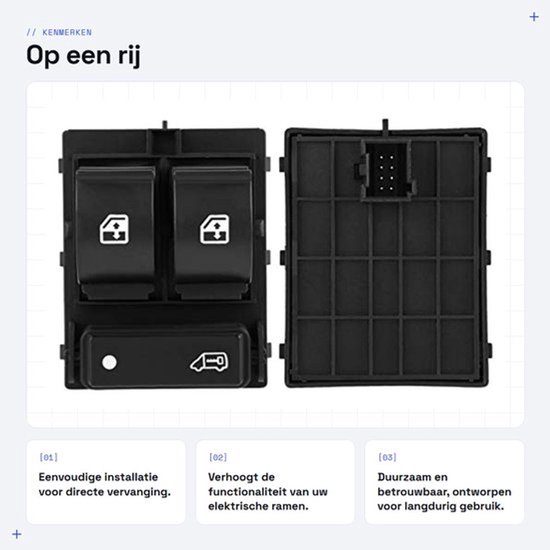 Spiegel Doblo Rechts - Elektrisch Vensterschalterknopf - Hoogwaardige Vervangingsonderdeel - 9 x 7 x 5 cm - Geschikt voor Freightliner Co... - Image 3