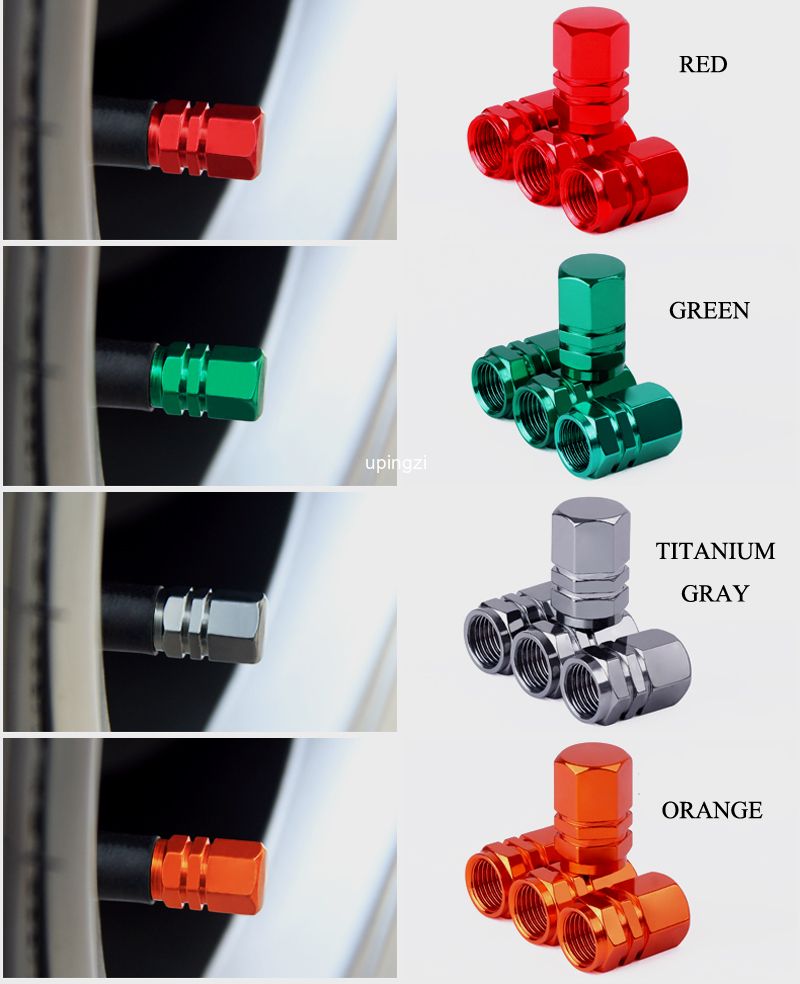 Aluminum Alloy Car Wheel Tire Valve Caps Covers Airdust WaterproofTyre Rim Stem For Automobiles Motorcycles Trucks Bikes - Image 2
