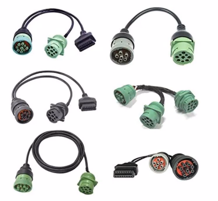 Deutsch 9 Pin Plug Splitter Y Cable Diagnostic Wire Harness for Truck Freightliner GPS Eld Trailer - Image 2
