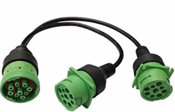 Deutsch 9 Pin Plug Splitter Y Cable Diagnostic Wire Harness for Truck Freightliner GPS Eld Trailer - Image 5