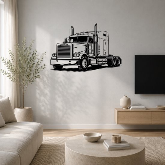 BR2Laser Freightliner Classic - Wanddecoratie - Lasergesneden Hout - Tractor kunst - Breed - Image 3