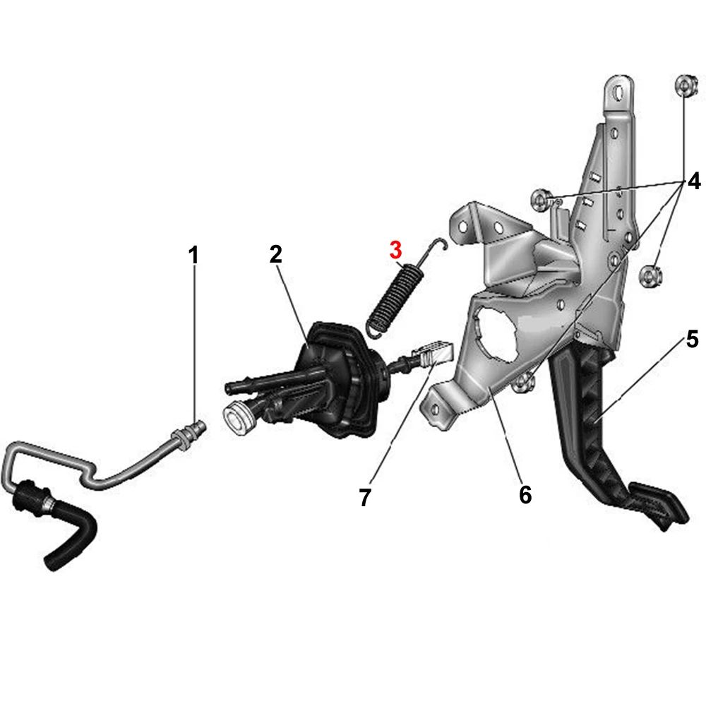 Car Clutch Pedal Return Spring Accessories For Ford Focus 2 2004 2005 2006 2007 2008 2009 2010 2011 2012 1463612 3M51-7L560-AB - Image 2