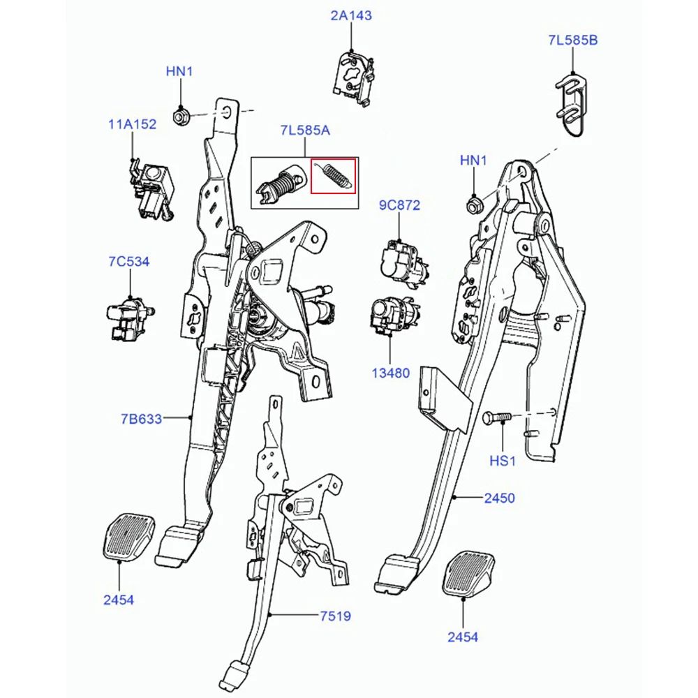 Car Clutch Pedal Return Spring Accessories For Ford Focus 2 2004 2005 2006 2007 2008 2009 2010 2011 2012 1463612 3M51-7L560-AB - Image 5