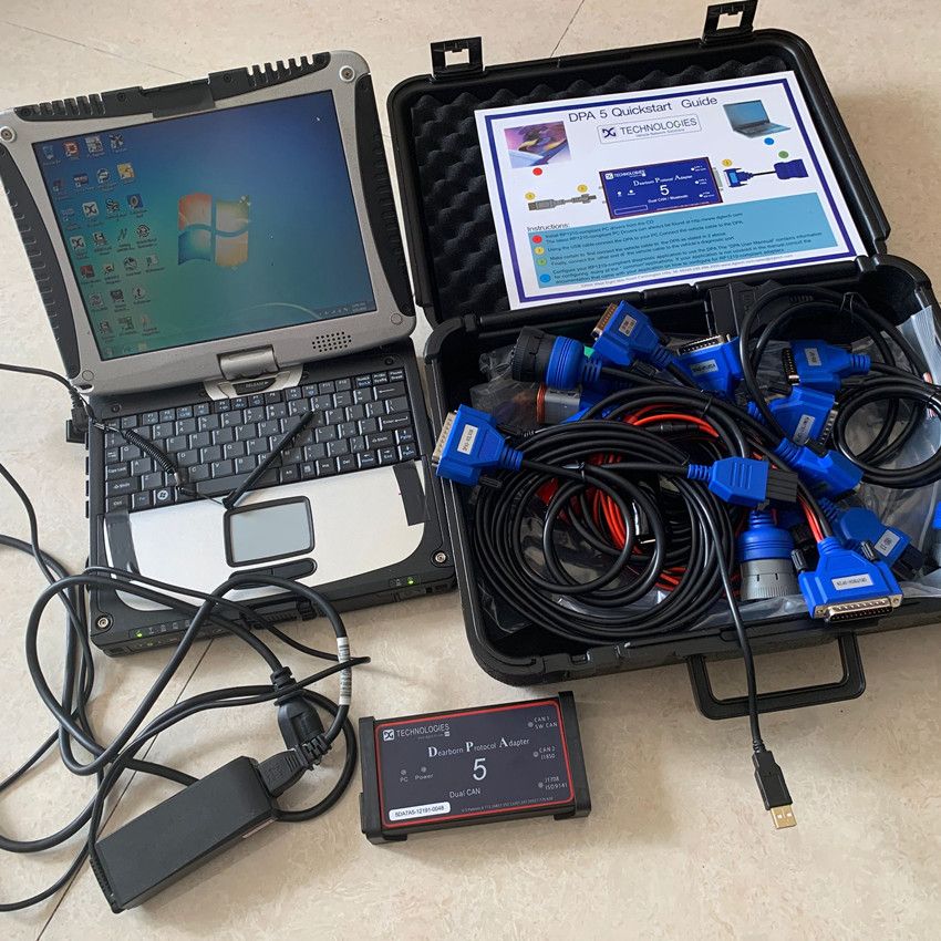 Dpa5 Usb Diesel Truck Diagnostic Tool repair with Laptop Cf19 Touch Screen i5 4g Full Set Heavy Duty Scanner 2 Years Warranty - Image 1