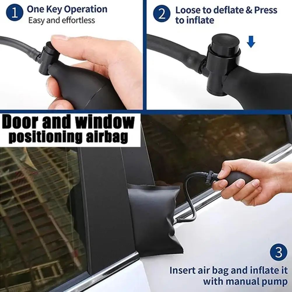 200KG Inflatable Air Pump Wedge Professional Car Door Opener Strong Leveling Lifting Alignment Repair Tool - Image 1