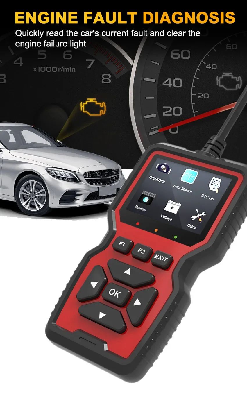 Professional Car Fault Detector V519 Obd2 Scanner Fault Diagnostic Tester Engine System Diagnostic Tool Check Code Reader - Image 1