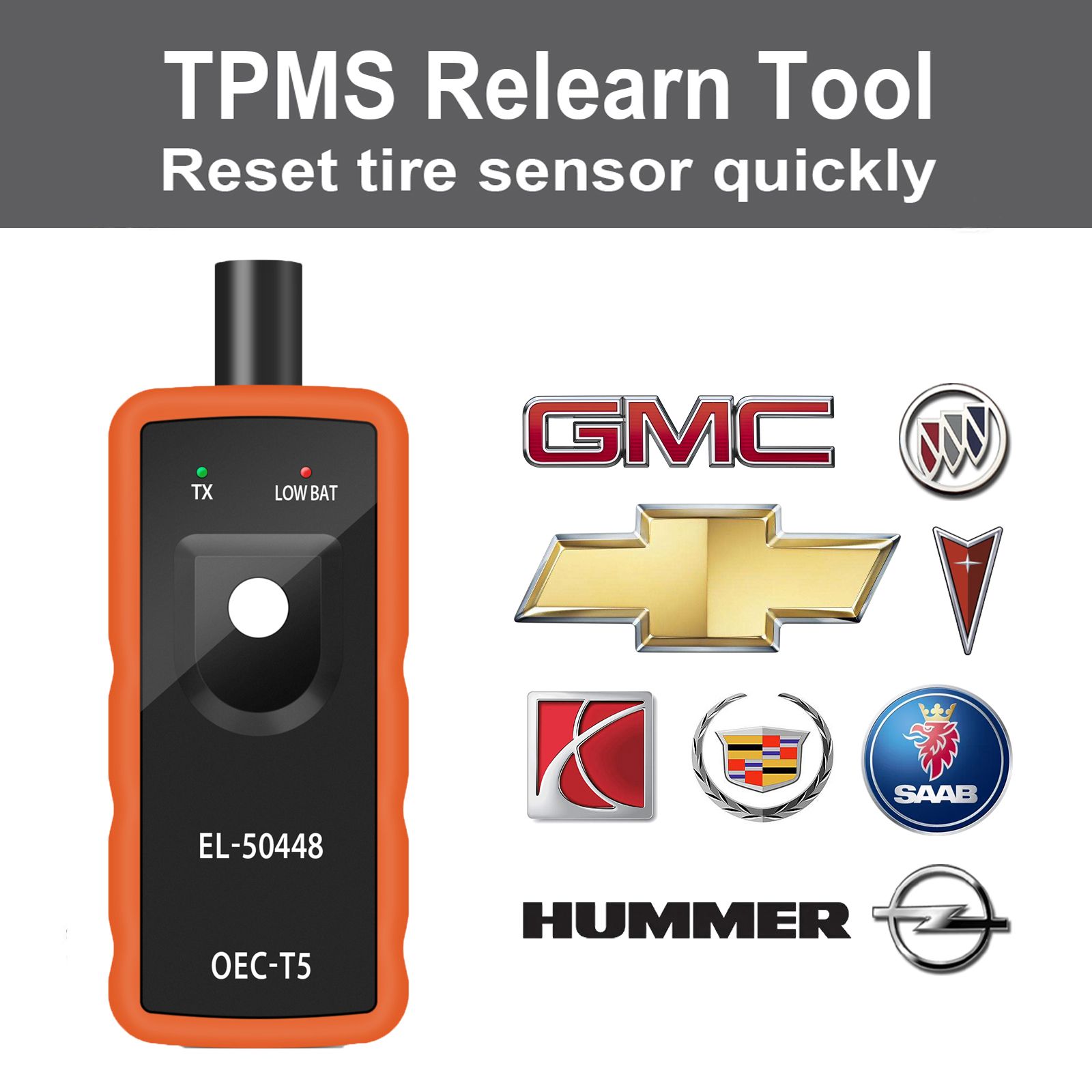 Car TPMS Reset Tool EL50448 Auto Tire Pressure Monitoring System Relearn Tool For GMC/Opel/Buick/Chevrolet/Cadillac/Saturn/Saab - Image 4