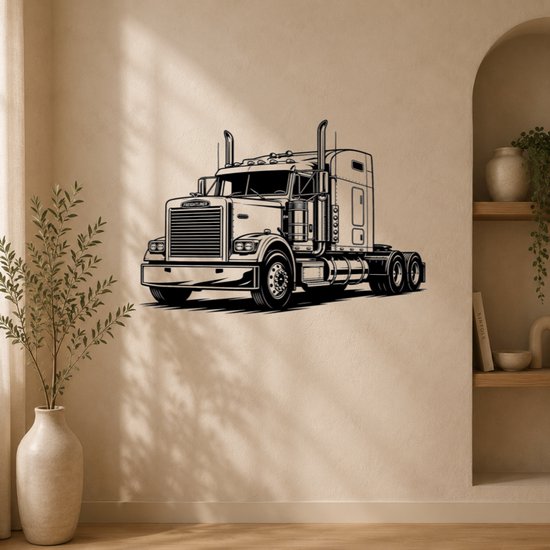 BR2Laser Freightliner Classic - Wanddecoratie - Lasergesneden Hout - Tractor kunst - Breed - Image 4