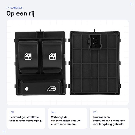 Dailygoods - Spiegel Doblo Rechts - Elektrisch Vensterschalterknopf - Hoogwaardige Vervangingsonderdeel - 9 x 7 x 5 cm - Geschikt voor Freightliner Co... - Image 3