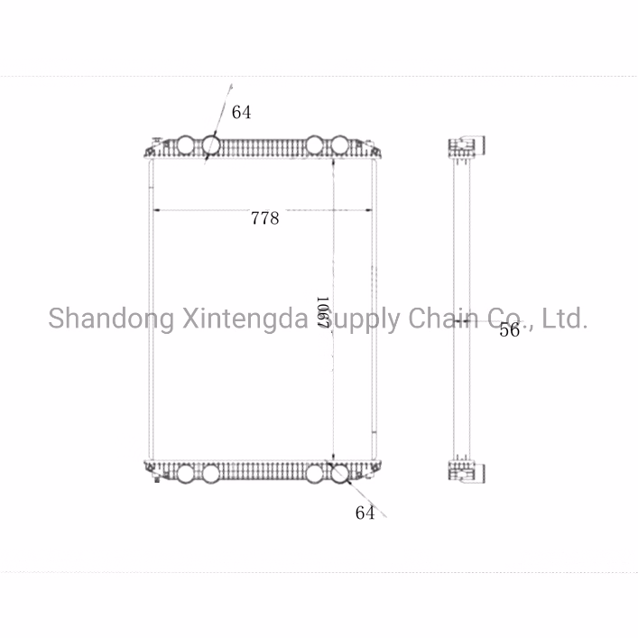 China Customized D3047 D9550 800032 Tr9139 7157cdm Water Radiator for Freightliner Columbia - Image 3