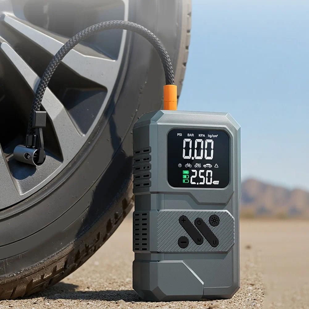 Car Jump Starter Portable Air Compressor Combo 6000mAh Power Bank, Tire Inflator with Pressure Gauge, Fast Charging for Vehicles - Image 3
