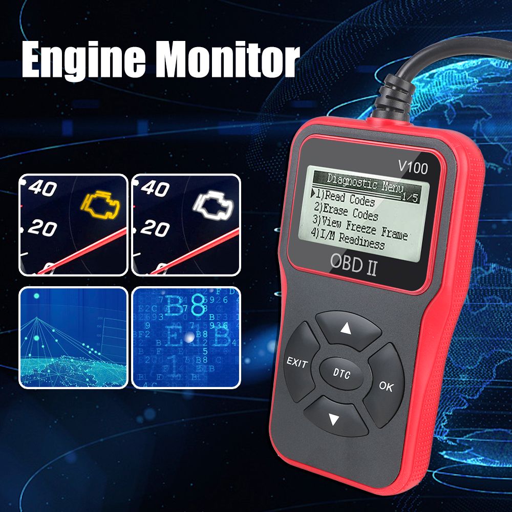 OBD 2 Scanner OBD2 Code Reader V100 Universal Digital Display Car Diagnostic Tools OBDII EOBD - Image 3