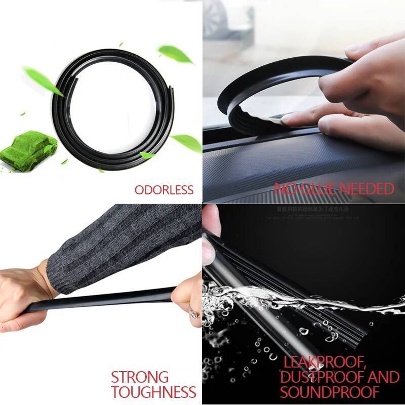 160cm Dashboard Sealing Strip Interior Auto Leakproof Strips Noise Sound Insulation Rubber Trim Weatherstrip Car Accessories - Image 3