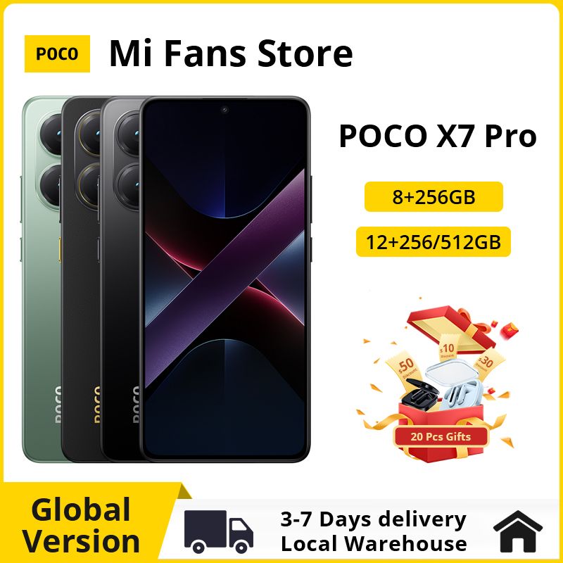 Poco X7 Pro 5g Global Version POCO X7 Pro Global Version Smartphone Dimensity 8400 Ultra 6000mAh 50MP Camera With OIS 120Hz NFC 5G - Image 1