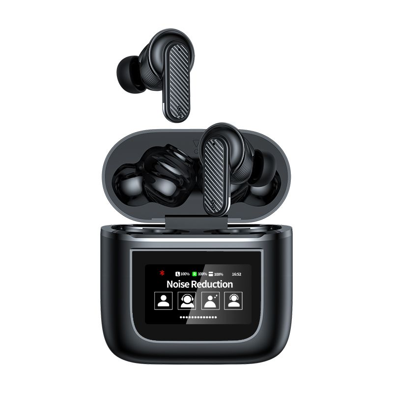 ecouteur Wireless Bluetooth Headphones Smart Touch Screen Earbuds Noise Cancelling Earphones Sports Gaming Headset v8 - Image 1
