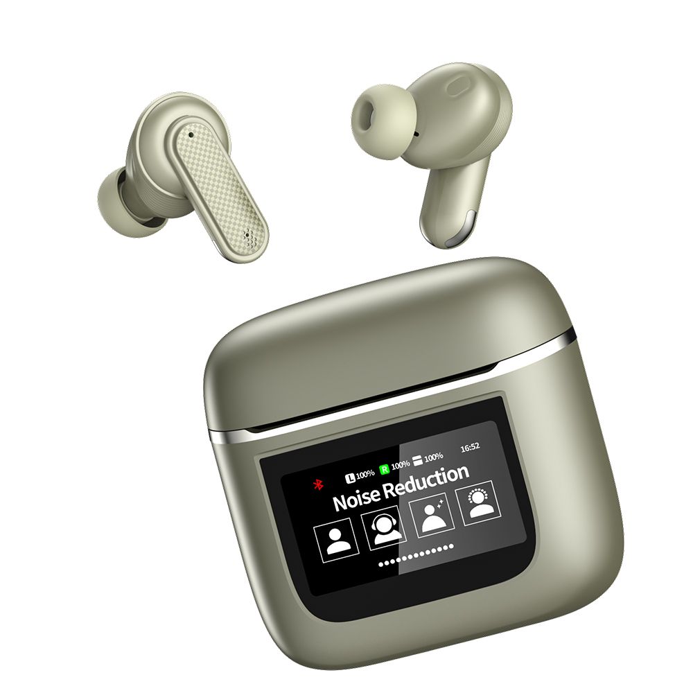 ecouteur Wireless Bluetooth Headphones Smart Touch Screen Earbuds Noise Cancelling Earphones Sports Gaming Headset v8 - Image 2