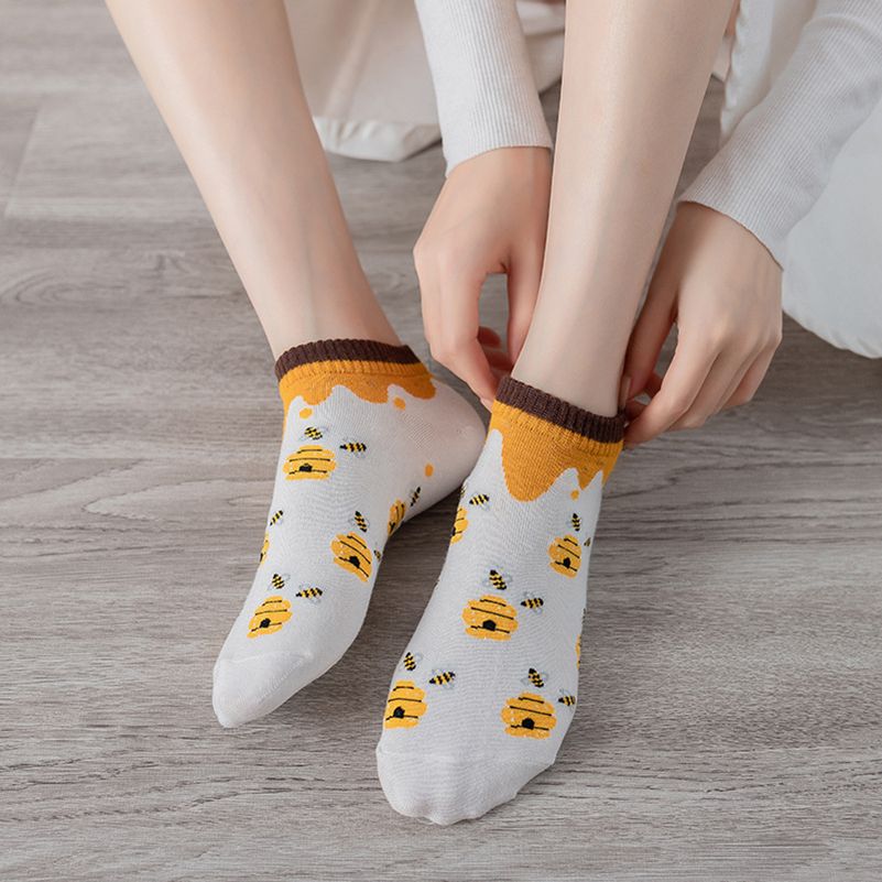 VD5001 Thin Spring and Summer Women's Sports Socks Polyester 13-18 Year Girl Shallow Mouth Short Socks Boat Retail and Wholesale - Image 3