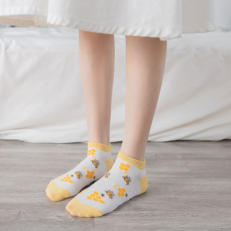 VD5001 Thin Spring and Summer Women's Sports Socks Polyester 13-18 Year Girl Shallow Mouth Short Socks Boat Retail and Wholesale - Image 5