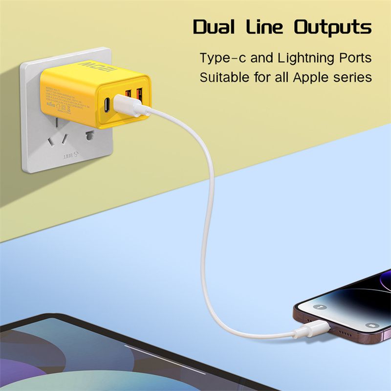 120W Fast Charging 4 Ports Mobile Phone Charger QC3.0 USB Type C Chargers Dual PD Wall Adapter EU/US/UK Plug for iPhone 15 Xiaomi Samsung - Image 4