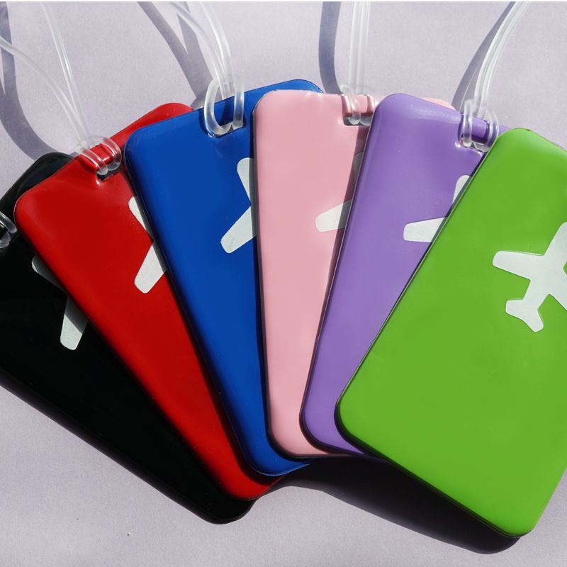 OC BB4B 59001 Macaron Colored PVC Aircraft Luggage Tags Can Be Customized with Logos Travel Luggage Anti Loss Tags for Consignment - Image 2