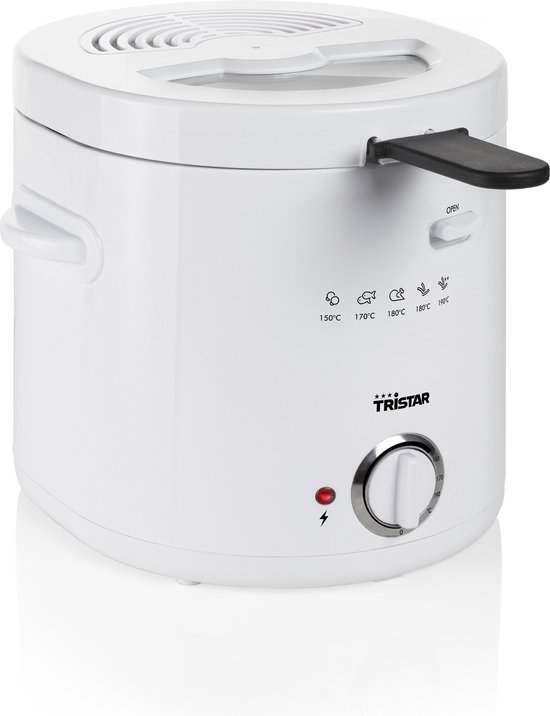 Tristar Frituurpan 1.5 liter - FR-6941 - Friteuse 1000W - Anti aanbak coating - Wit - Image 1