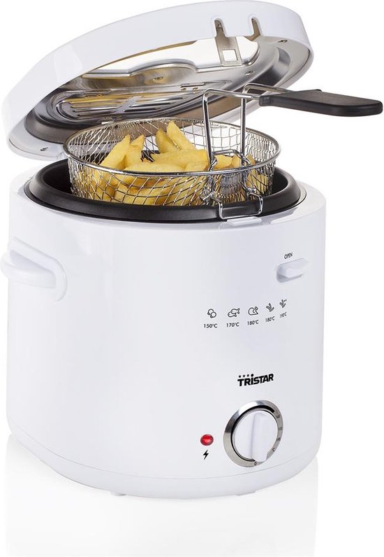 Tristar Frituurpan 1.5 liter - FR-6941 - Friteuse 1000W - Anti aanbak coating - Wit - Image 2