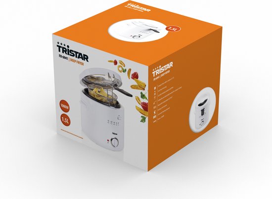 Tristar Frituurpan 1.5 liter - FR-6941 - Friteuse 1000W - Anti aanbak coating - Wit - Image 9
