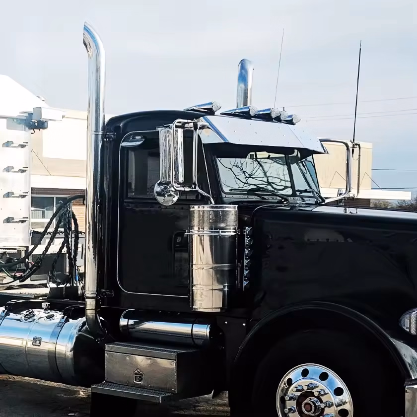 Manufacturer Custom Chromed Stainless Steel Exhaust Stack Kits for Kenworth Freightliner Peterbilt 379 389 386 - Image 5