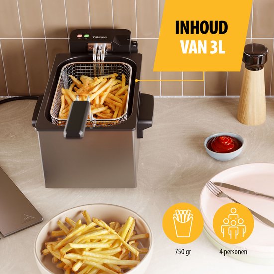 Tristar Frituurpan liter - Friteuse - RVS - Image 3