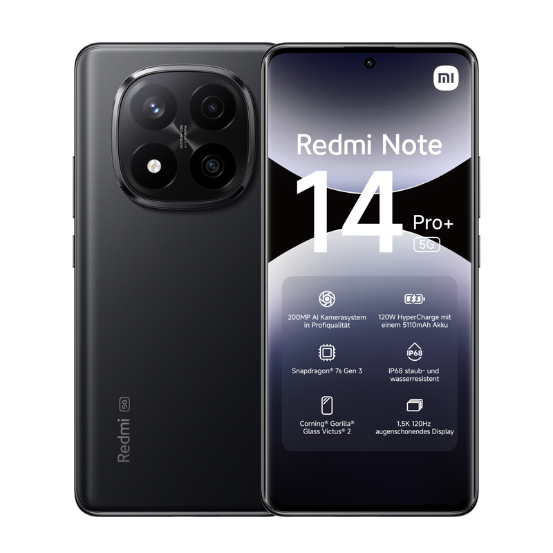 Global Version Redmi Note 14 Pro+ 5G Smartphone Snapdragon 7s Gen 3 200MP Rear Camera 120W HyperCharge IP68 - Image 1