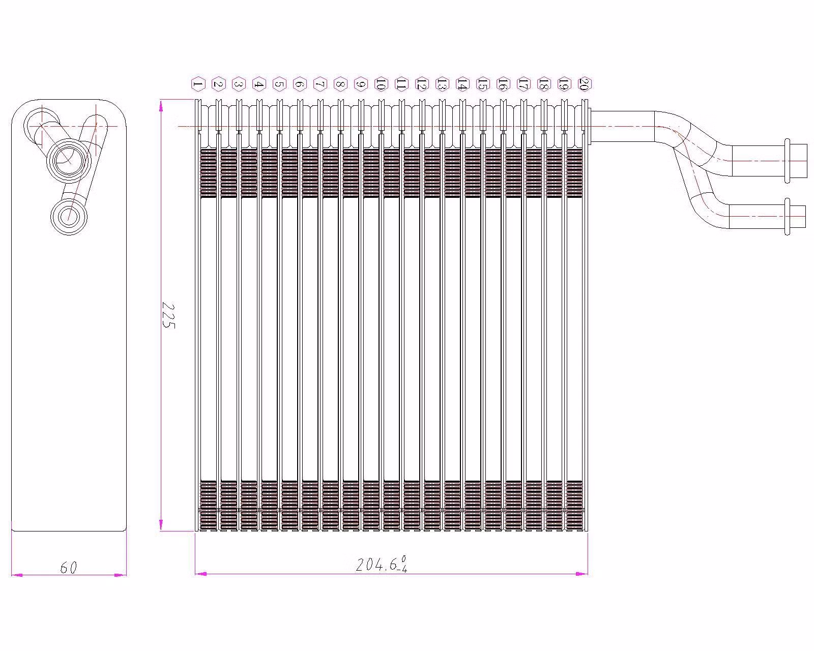 Factory Sell Car Aluminium Evaporator Core for Freightliner 108SD - Image 2