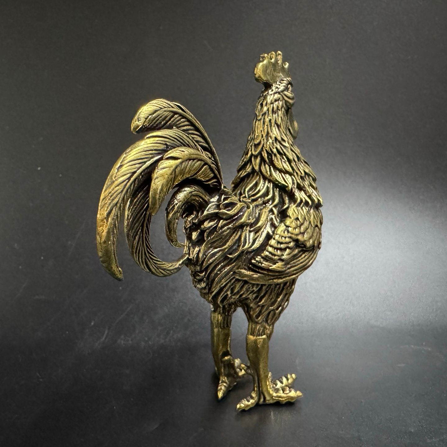 Fine large zodiac chicken ornaments brass pure copper solid feng shui copper rooster mascot ornaments - Image 5
