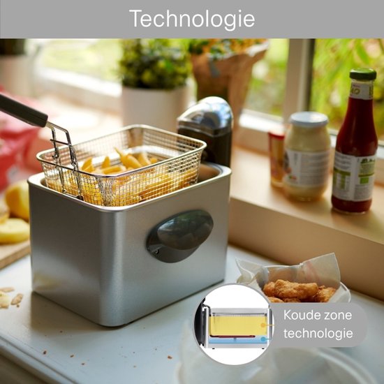 Mini Frituurpan 2,5L | Frifri F1900 | 2000W | Koude Zone Technologie | RVS Kuip | Voor max 700 gram Friet | 10 Jaar Garantie | Made in België - Image 4