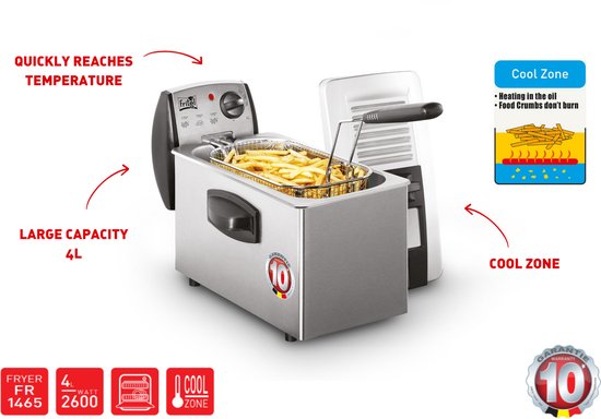 FRITEL Frituurpan - FR - Friteuse met - Koude Zone - Personen - liter - 10 jaar Garantie - Image 3