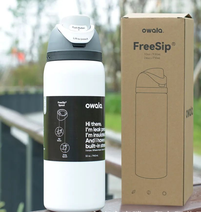 Owala Limited Edition Water Bottles US Warehouse 24Oz 32Oz Owala Tumblers Cat Bow Designer Insulated Stainless Steel Cups With Straw Bpa Free Sports Water Bottles 170513 - Image 3