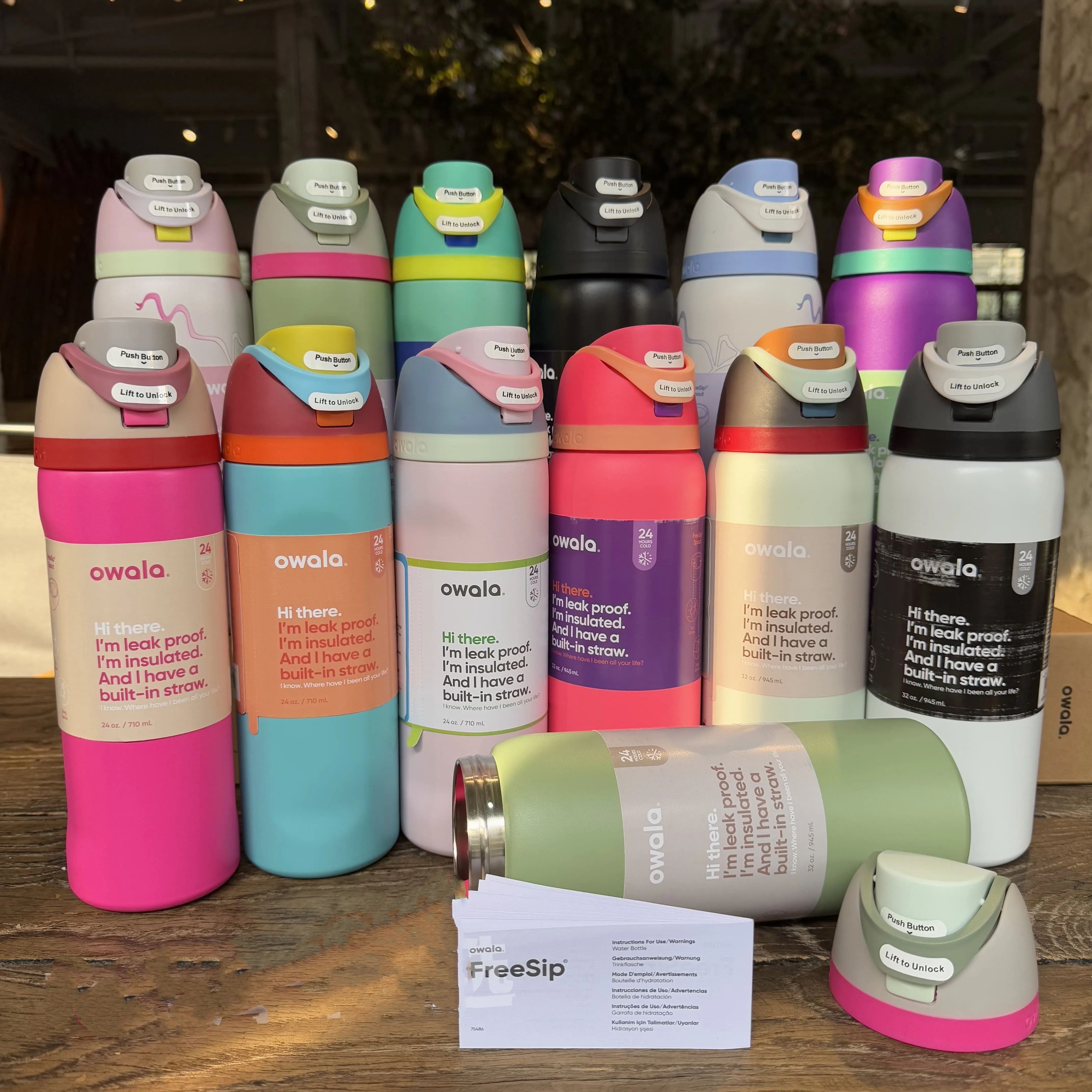 Owala Limited Edition Water Bottles US Warehouse 24Oz 32Oz Owala Tumblers Cat Bow Designer Insulated Stainless Steel Cups With Straw Bpa Free Sports Water Bottles 170513 - Image 5
