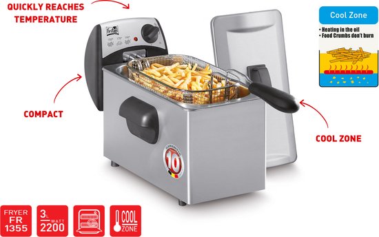 FRITEL Frituurpan - FR - Friteuse met - Koude Zone - Personen - liter - 10 jaar Garantie - Image 5