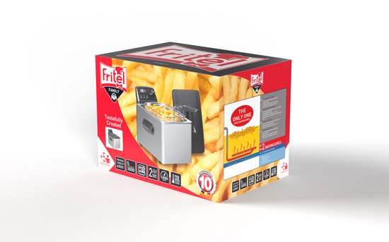 FRITEL Friteuse Turbo - Frituurpan / - 2000W - 1 tot 2 - Image 4