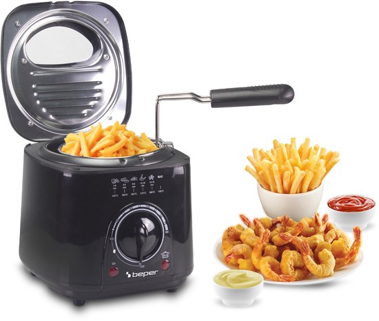 Beper Friteuse - Frituurpan - 1L - Zwart - Image 1