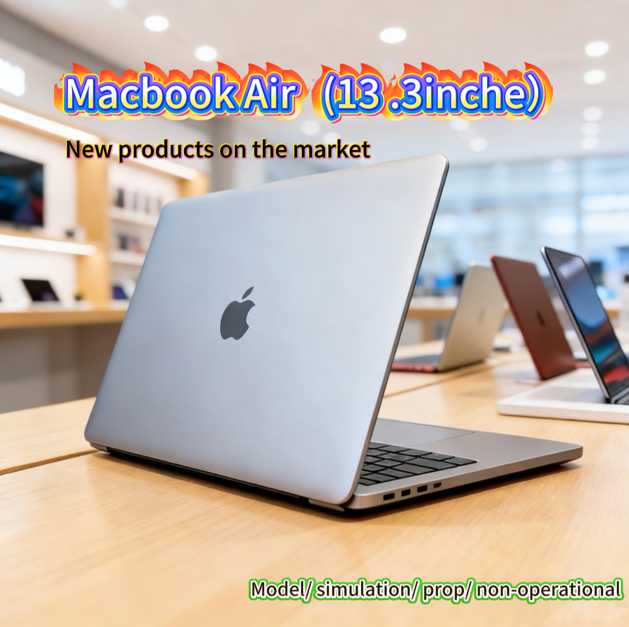 13.3-inch Apple MacBook Air computer model/simulation machine, ultra-thin office and gaming laptop, lightweight design, for display purposes only. - Image 1