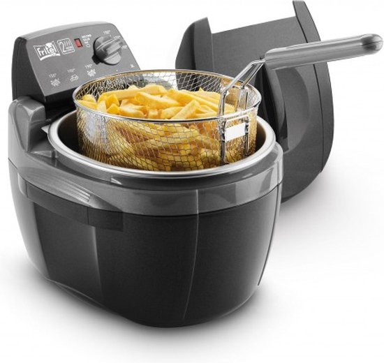 FRITEL Frituurpan - Turbo SF® 4209 - Friteuse met Antistofdeksel - Olie + Vast Vet - 2-4 personen - 2300W - 3 liter - Rond - Retro - 10 jaar Garantie - Image 1