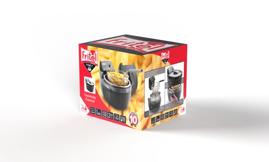 FRITEL Frituurpan - Turbo SF® 4209 - Friteuse met Antistofdeksel - Olie + Vast Vet - 2-4 personen - 2300W - 3 liter - Rond - Retro - 10 jaar Garantie - Image 4