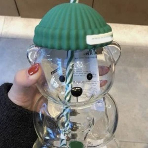 Designer Tumblers New Cartoon Bear Coffee Tumbler with Lid 20oz Cute Travel Mug for Hot & Cold Drinks Customizable Water Cup - Image 4